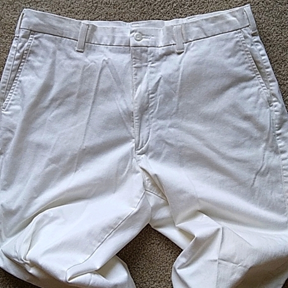 ROUNDTREE & Yorke Pants Easy Care Classic Fit White Dress Pants Trousers 36 - Picture 3 of 7